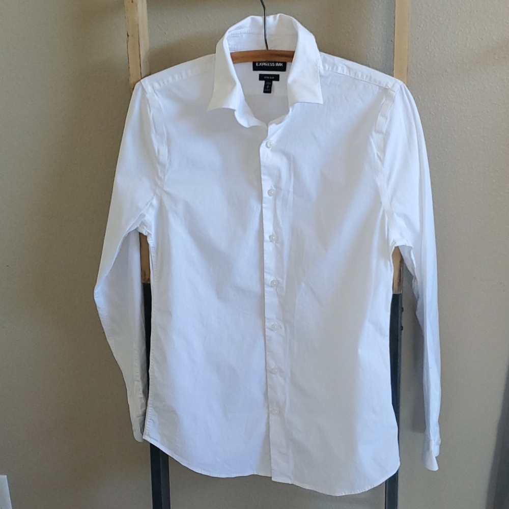 COPY - Express Men's Extra Slim 1MX. Sz S. Crisp White